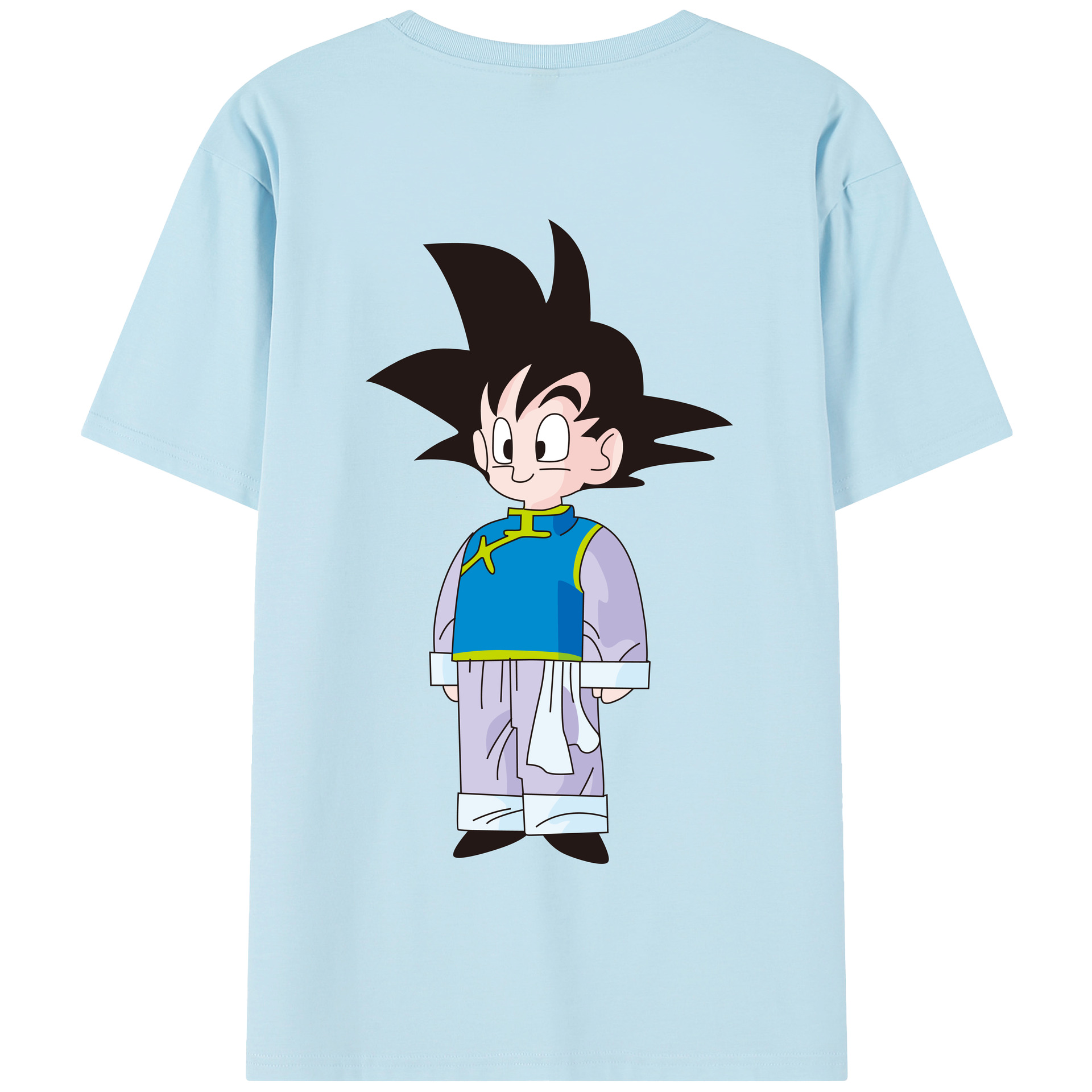 （画像用） ドラゴンボール 孫悟空（そん ごくう）Son Goku カカロット DRAGON BALL Kakarotto 綿100％半袖Tシャツ（背面プリント）